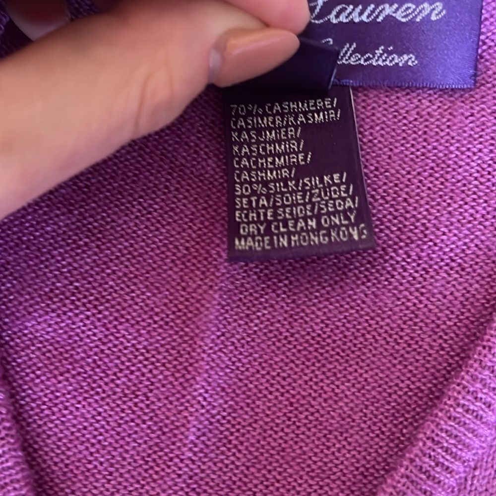 Ralph Lauren custom collection orchid sweater - Picture 4 of 6